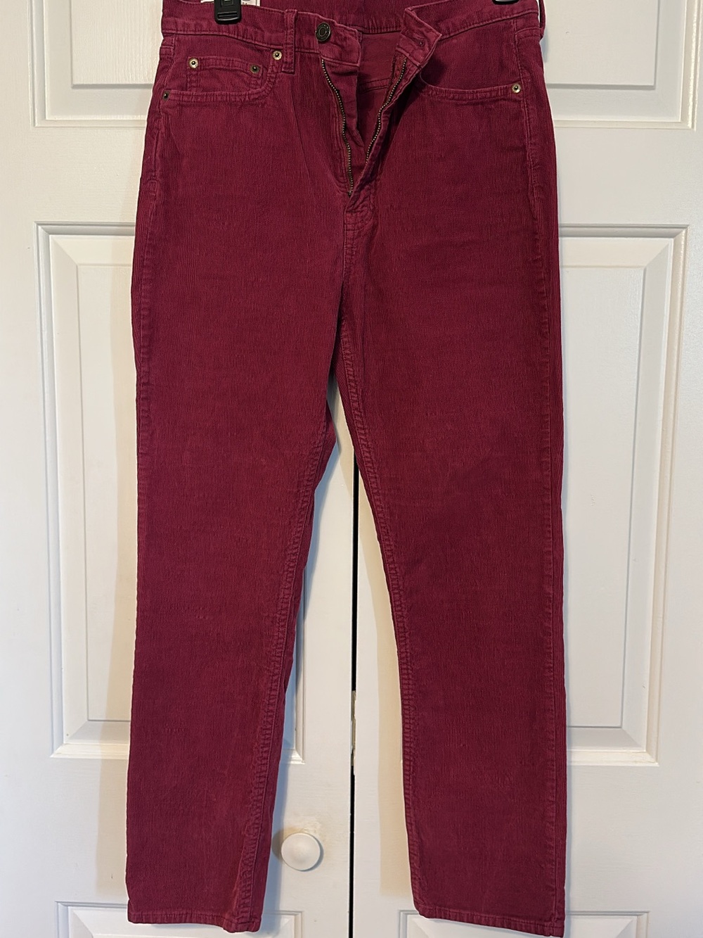 GAP Women's Maroon Corduroy Ankle Pants
